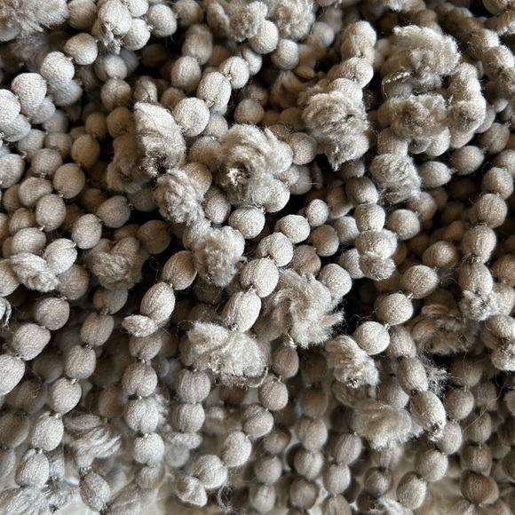 Gray heavy fringe accent lumbar pillow (2 available) - Picture 3 of 5